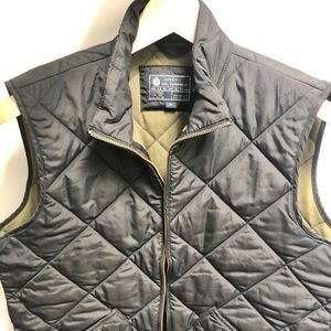 J. Crew Black Quilted Walker Vest